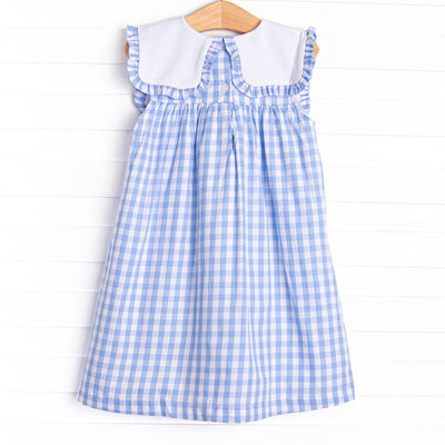 First Day Favorites Embroidered Dress, Blue