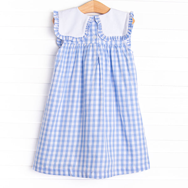 First Day Favorites Embroidered Dress, Blue