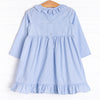 Barn Buddies Smocked Dress, Blue