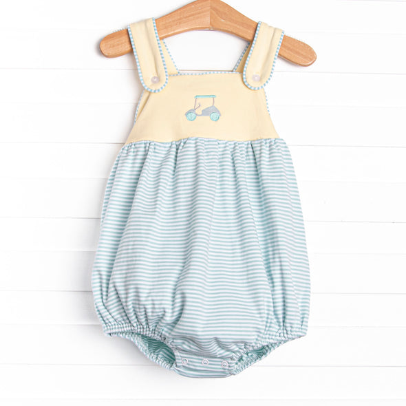 Course Cruisin' Pima Embroidered Bubble, Yellow and Mint Stripe