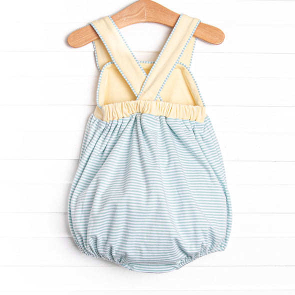 Course Cruisin' Pima Embroidered Bubble, Yellow and Mint Stripe