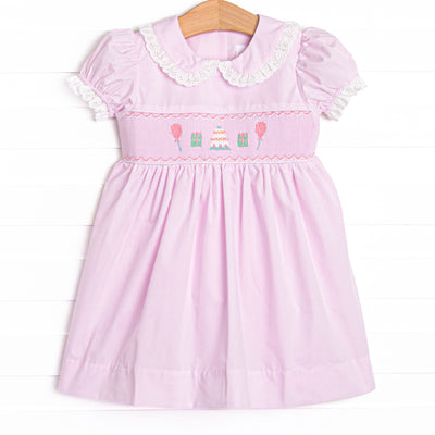 Perfect Day for a Party Smocked Dress, Pink