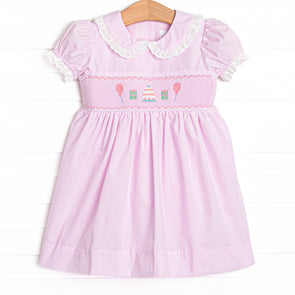 Perfect Day for a Party Smocked Dress, Pink
