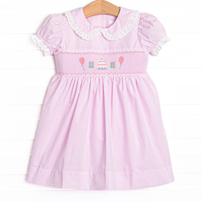 Perfect Day for a Party Smocked Dress, Pink