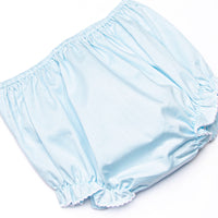 Autumn Gobbles Smocked Diaper Set, Blue Pique