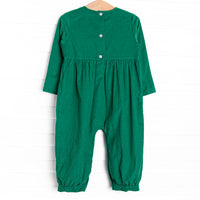 St. Nicholas Smocked Romper, Green
