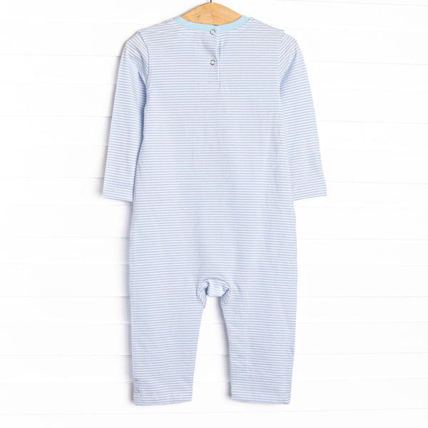 Ralphie the Reindeer Applique Romper, Blue