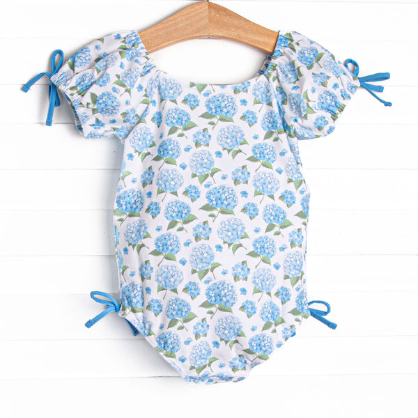 Beachside Blooms One Piece, Blue