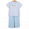 Duck, Duck, Goose Applique Pant Set, Blue