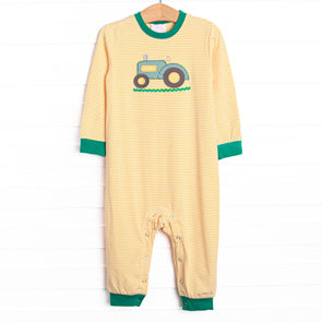 Clean Cut Applique Romper, Yellow