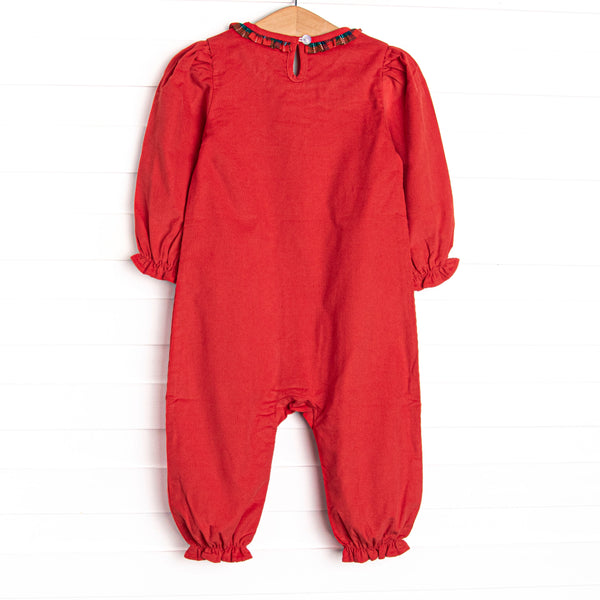 Christmas Cheer Applique Romper, Red