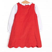 Christmas Cheer Applique Jumper Set, Red