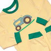 Clean Cut Applique Romper, Yellow
