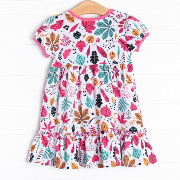 Berry Leafy Dress, Blue