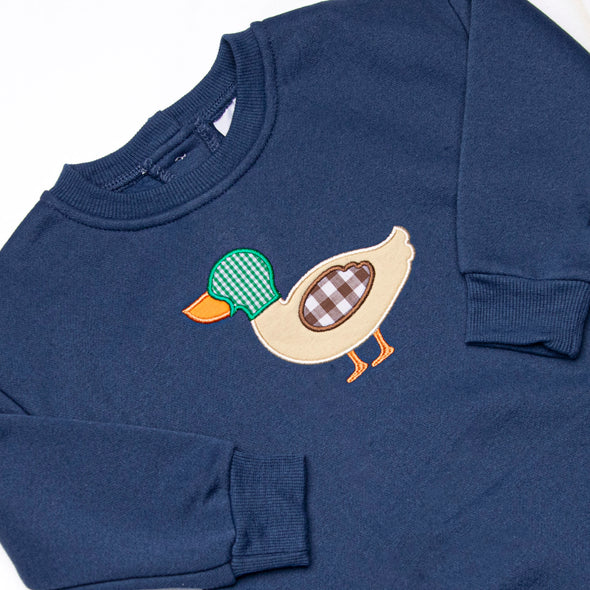 Migrating Mallard Applique Bubble, Blue