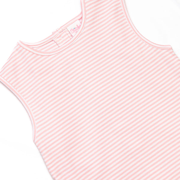 Harper Pima Diaper Set, Yellow and Pink Stripe