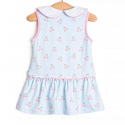 Cherry Fun Tennis Dress, Blue