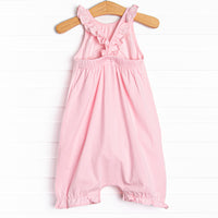 Flips and Tricks Applique Bubble Romper, Pink