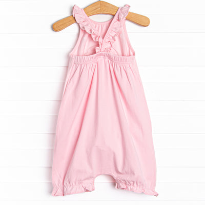 Flips and Tricks Applique Bubble Romper, Pink