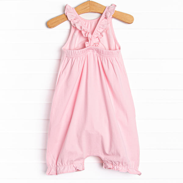 Flips and Tricks Applique Bubble Romper, Pink