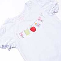 First Day Favorites Embroidered Ruffle Short Set, Blue