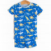 Prehistoric PJ's Bamboo Pajama Short Set, Blue