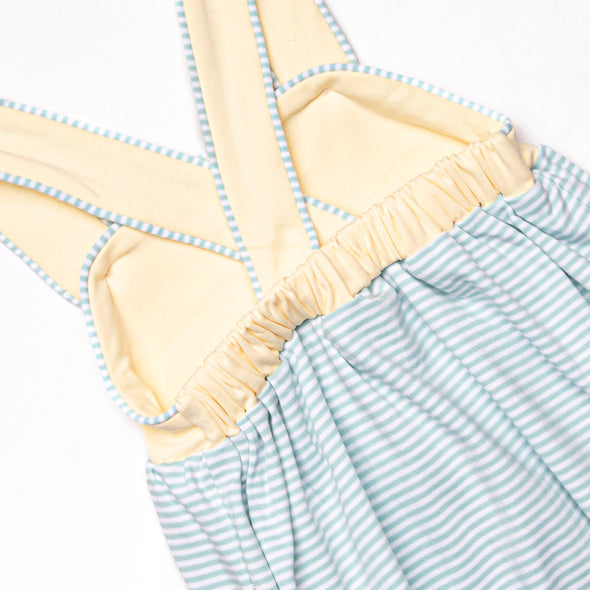 Course Cruisin' Pima Embroidered Bubble, Yellow and Mint Stripe
