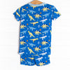 Prehistoric PJ's Bamboo Pajama Short Set, Blue