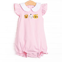 Savanna Stripes Embroidered Bubble, Pink