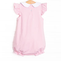 Savanna Stripes Embroidered Bubble, Pink