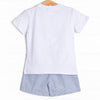 Flips and Tricks Applique Short Set, Blue