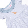 Playtime Pal Pima Embroidered Bubble, Light Blue Stripe