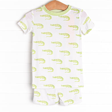 Dundee Dreams Bamboo Pajama Short Set, Green