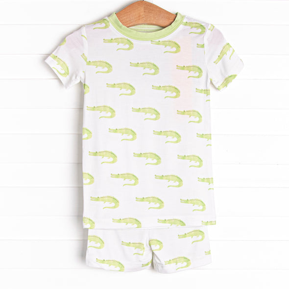 Dundee Dreams Bamboo Pajama Short Set, Green