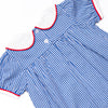 A+ Addition Embroidered Dress, Blue
