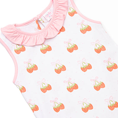 Strawberry Bundles Ruffle Short Set, Pink