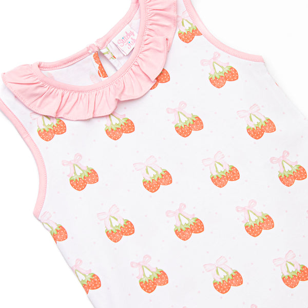 Strawberry Bundles Ruffle Short Set, Pink