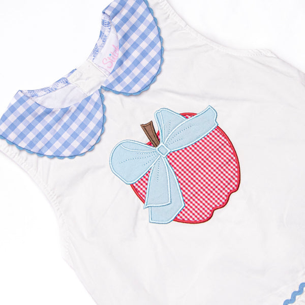 Beauty and Brains Applique Short Set, Blue