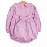 Petunia Purple Petals Applique Bubble, Purple