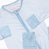 Sleepy Stripes Bamboo Zippy Pajama, Blue