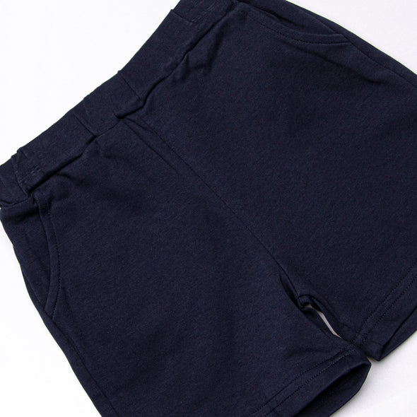 At the Ballpark Pima Embroidered Short Set, Red Stripe
