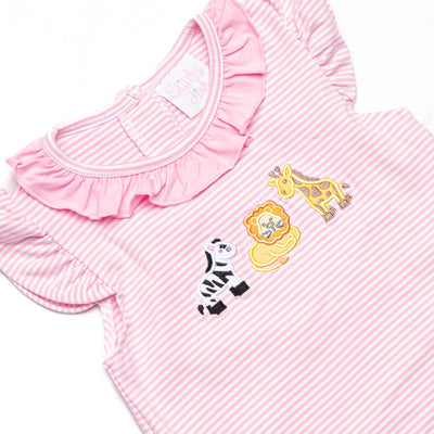Wild Ones Applique Ruffle Bubble, Pink