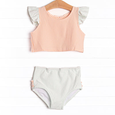 Coastal Coral Tankini, Blue