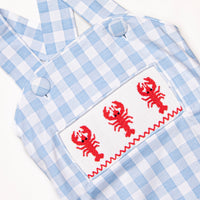 Off Land Lobster Smocked Bubble, Blue