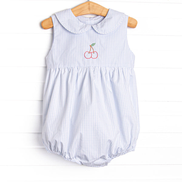 Berry Belle Embroidered Bubble, Blue