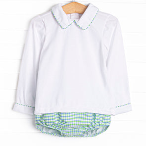Perfectly Plaid Diaper Set, Green