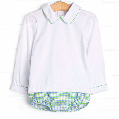 Perfectly Plaid Diaper Set, Green