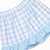 Off Land Lobster Smocked Ruffle Short Set, Blue