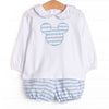 Mouse Memories Long Sleeve Bloomer Set, Blue