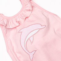 Flips and Tricks Applique Bubble Romper, Pink